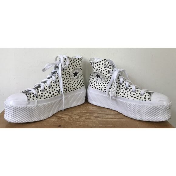 Converse All Star Chuck Taylor 572232 Polka Dot Lift Platform Sneakers Shoes 6.5 - Picture 4 of 8